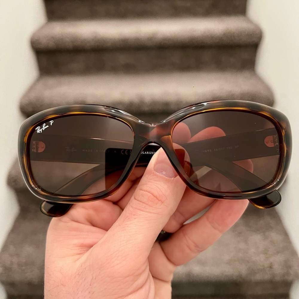 NEW Ray-Ban Jackie Ohh Tortoise Brown Frame Gradient Polarized Lens RB4101 58-17 - Picture 3 of 5
